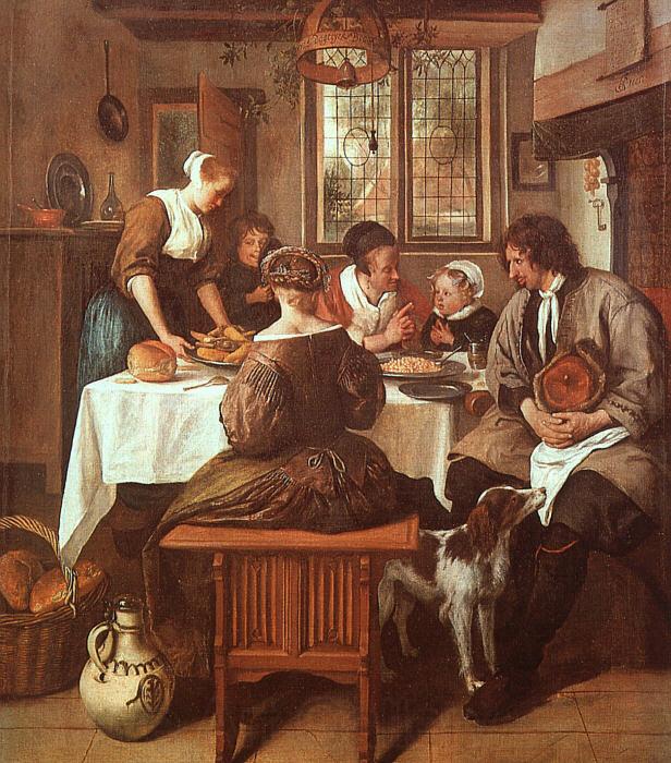 Jan Steen Grace Before Meat Germany oil painting art